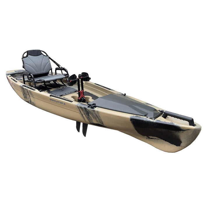 Born Salty Breakwater 12 Kayak - Sand Camo - Pedal Drive Package - Backyard Provider