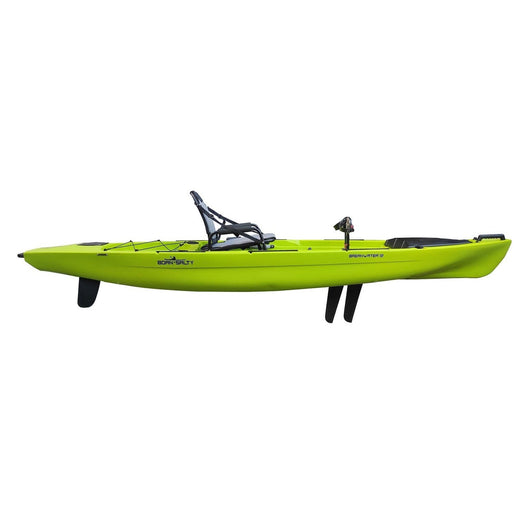 Born Salty Breakwater 12 Kayak - Neon Green - Pedal Drive Package - Backyard Provider