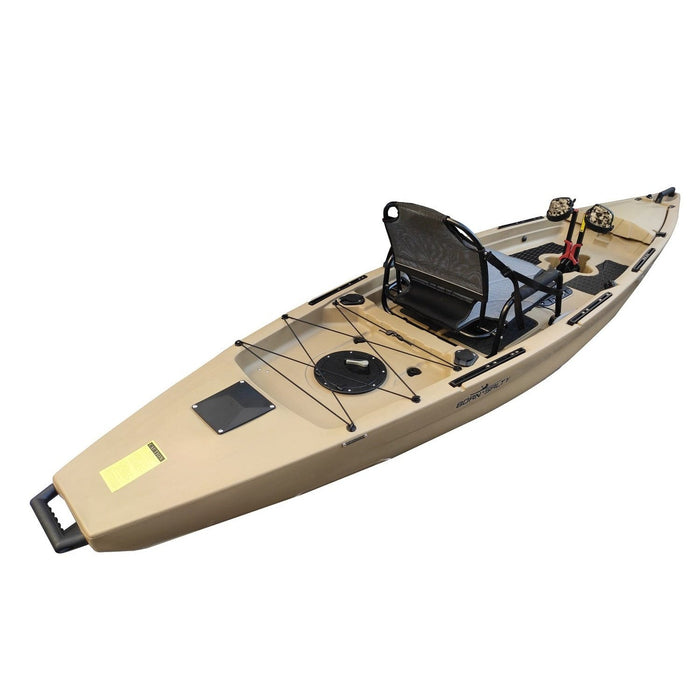 Born Salty Breakwater 12 Kayak - Sand Camo - Pedal Drive Package - Backyard Provider