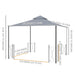 Outsunny 13' x 11' Patio Gazebo Canopy Garden Tent Sun Shade - 84C-331LG