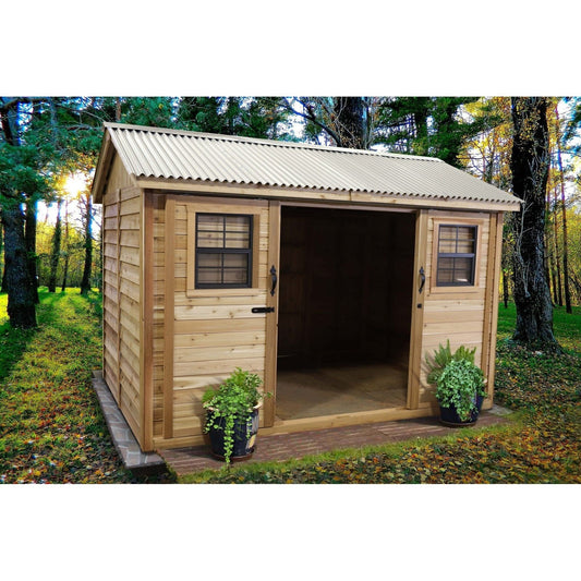 Outdoor Living Today 12'x8' Slider Cabana Garden Shed - CB128-SLIDER