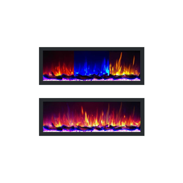 Dynasty Cascade 64'' Recessed Linear Electric Fireplace - DY-BTX64