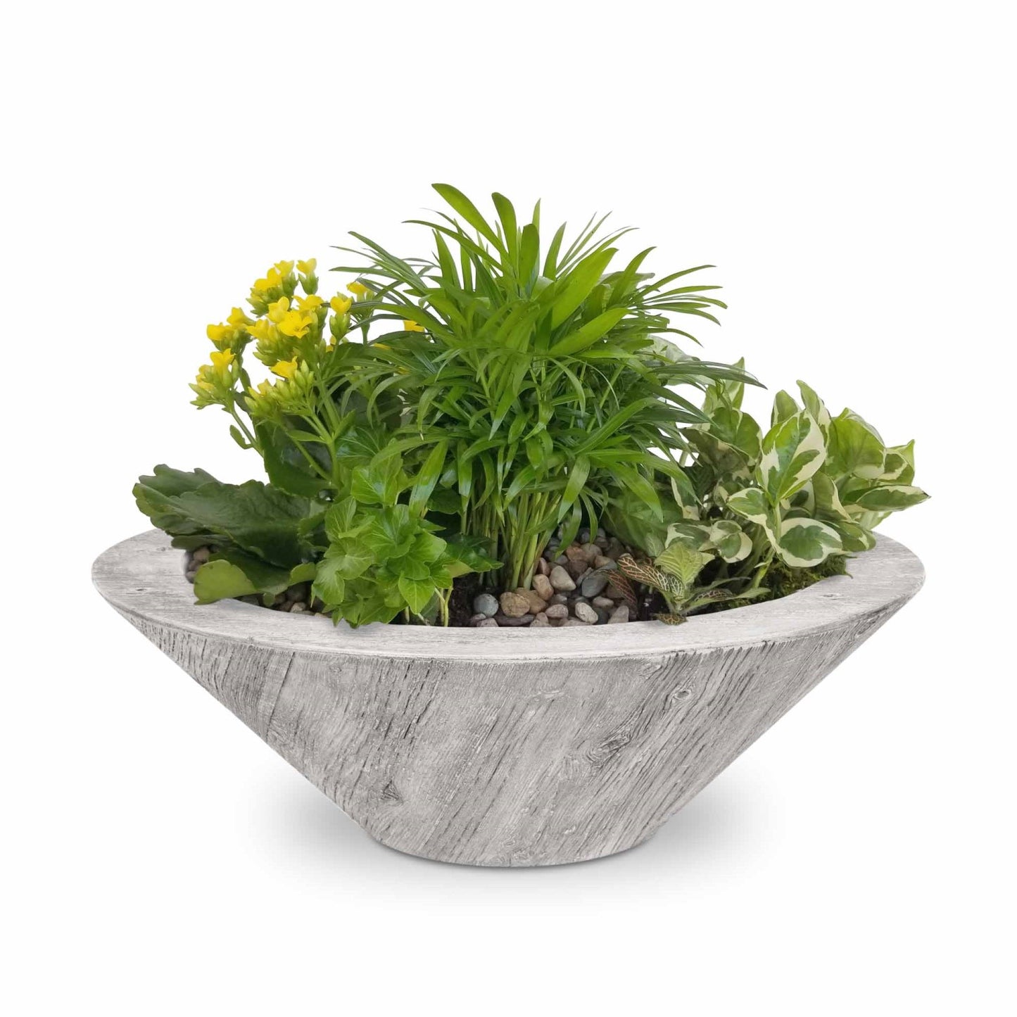 Cazo Wood Grain Planter Bowl - Ivory