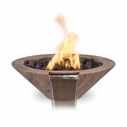 Cazo Wood Grain Fire & Water Bowl Oak