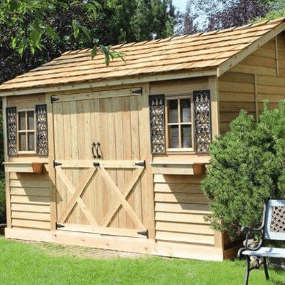 Cedarshed Longhouse Gable Style Double Door Shed - LH126