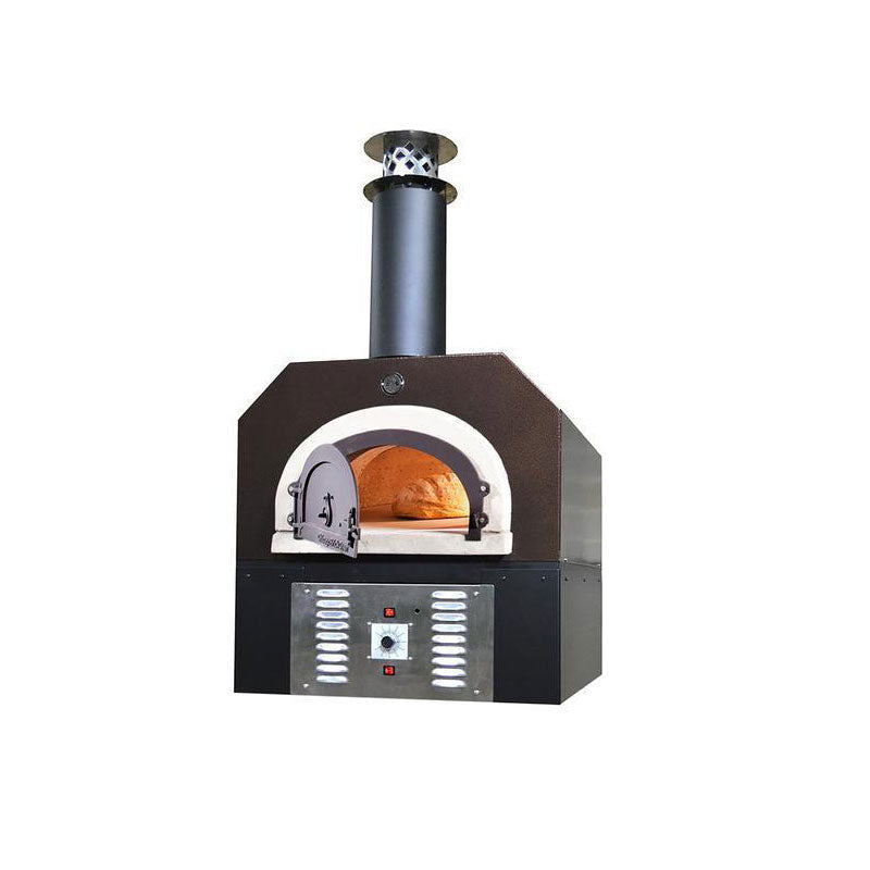 Chicago Brick Oven 750 Hybrid NAT Gas Countertop (Residential)  Dual Fuel (Gas or Wood) - Copper Vein, open oven