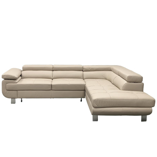 LOTUS Leather Sectional Sleeper Sofa, Right Corner - Backyard Provider
