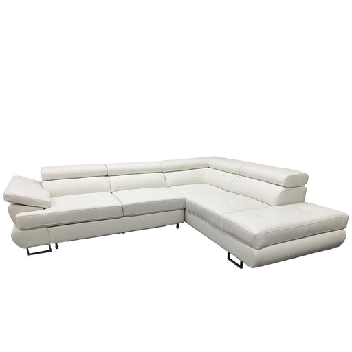 LUTON Leather Sectional Sleeper Sofa - Backyard Provider