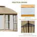 Outsunny 10' x 10' Outdoor Patio Gazebo Canopy with Double Tier Roof - 84C-192