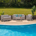 Flash Furniture 4 Piece Outdoor Faux Rattan - DAD-SF-123T