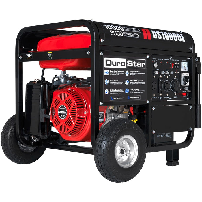 DuroStar 10000-Watt 440cc Portable Gas Generator w/ Electric Start and Wheel Kit - DS10000E