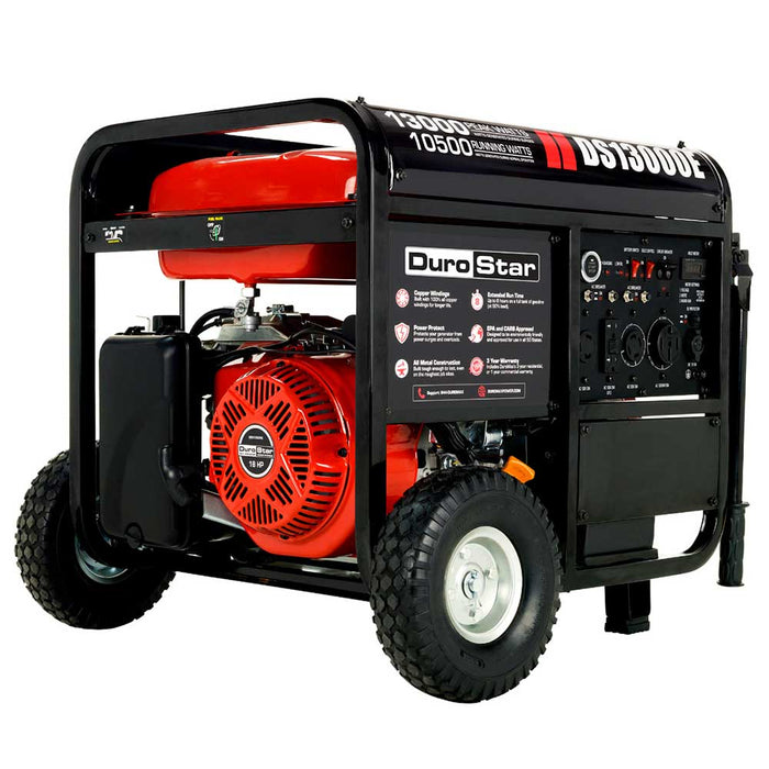 DuroStar 13000 Watt 500cc Gasoline Portable Generator w/ Push Button - DS13000E