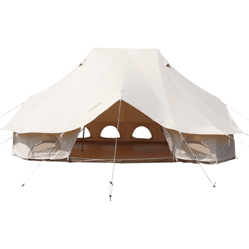 Vevor 6M Bell Tent 19.7' x 13.1' x 9.8' Yurt Beige Canvas Cotton For 8-12 People Portable 4 Season Teepee - Backyard Provider