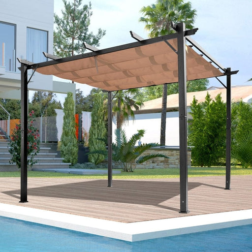 Outsunny 10' x 13' Outdoor Pergola Gazebo Backyard Canopy Cover - 84C-055BK