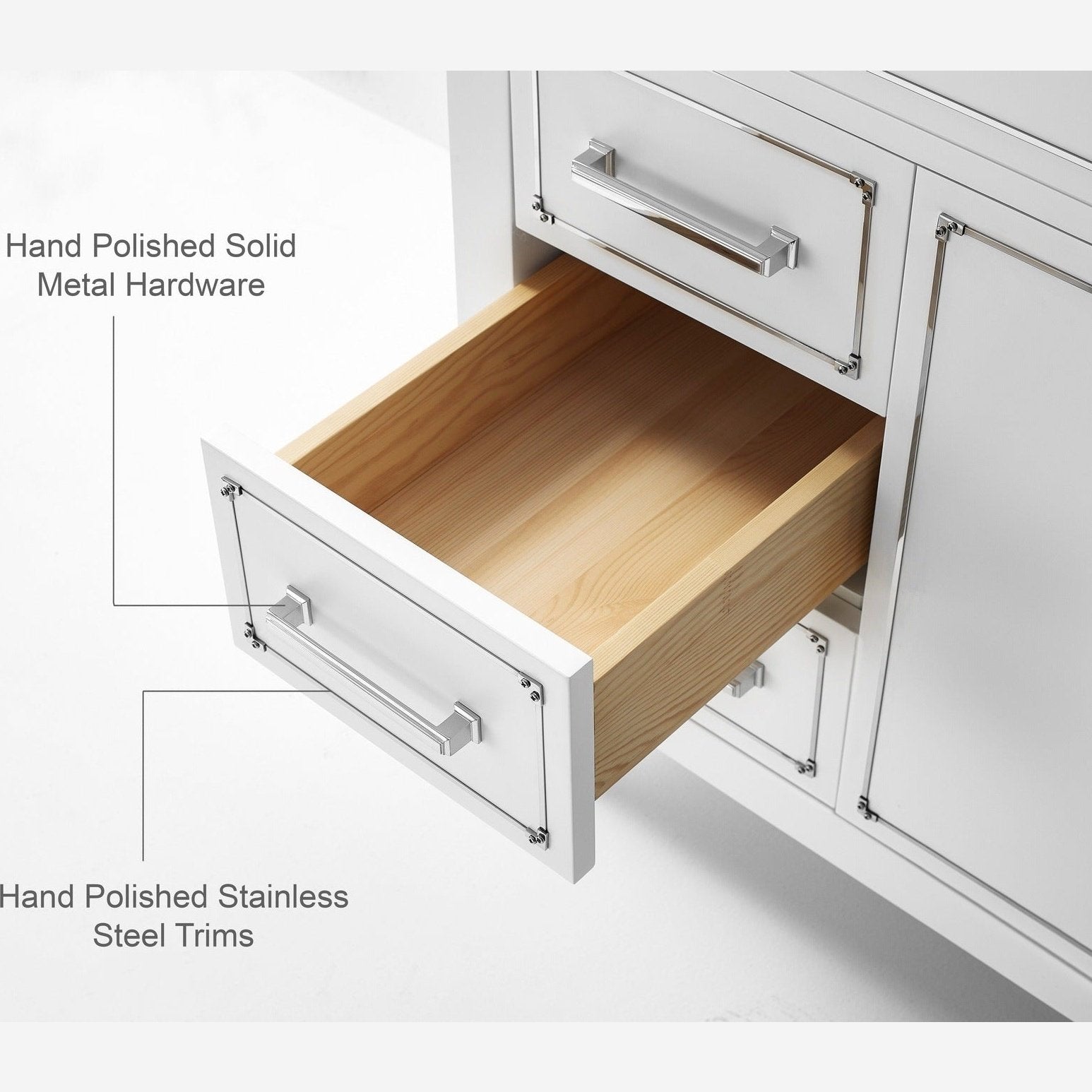 Ancerre Aspen Bathroom Vanity with Sink and Carrara White Marble Top Cabinet Set - VTS-ASPEN-36-W-CW - Backyard Provider