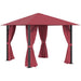 Outsunny 10' x 10' Patio Gazebo Aluminum Frame Outdoor Canopy - 84C-322WR