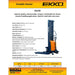 EKKO Semi-Electric Straddle Stacker - 138" Height - 3300 lbs Capacity - EA15D