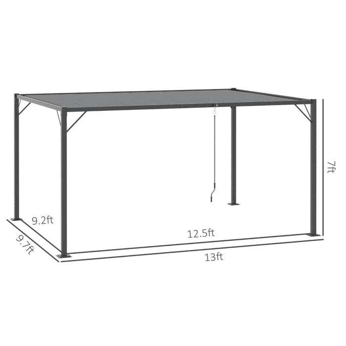 Outsunny 13' x 10' Outdoor Louvered Pergola - 84C-341V01