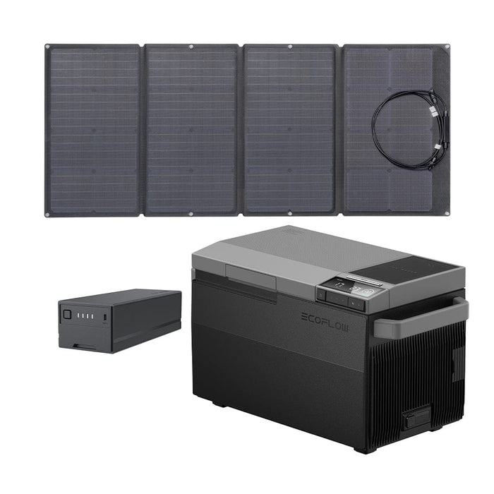 EcoFlow GLACIER + GLACIER Plug-in Battery + 160W Portable Solar Panel