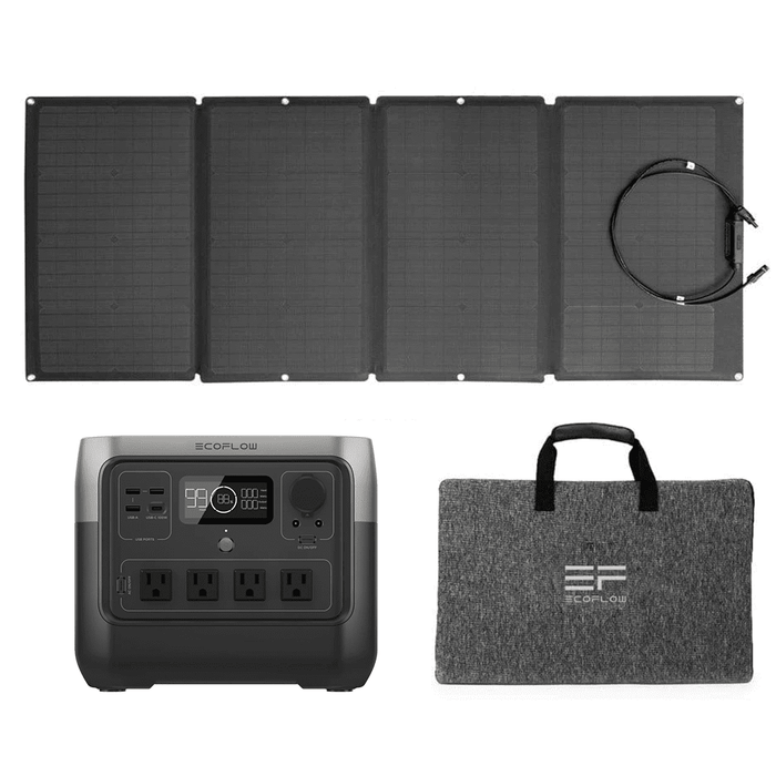 EcoFlow RIVER 2 Pro + 160W Portable Solar Panel RIVER2PRO-160-1-US