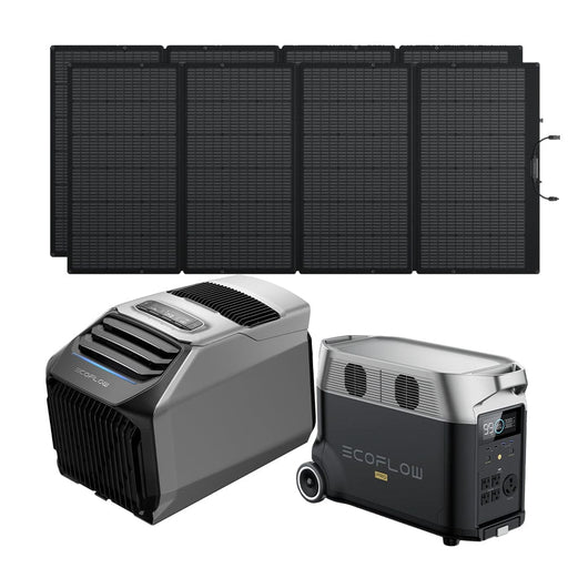 EcoFlow WAVE 2 Portable AC + DELTA Pro + 400W Portable Solar Panel