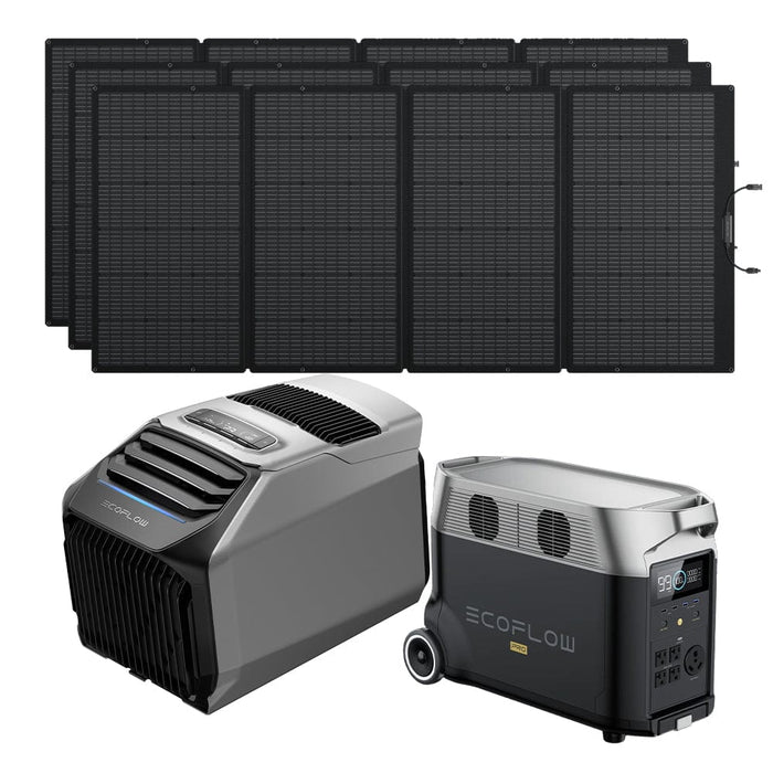 EcoFlow WAVE 2 Portable AC + DELTA Pro + 400W Portable Solar Panel