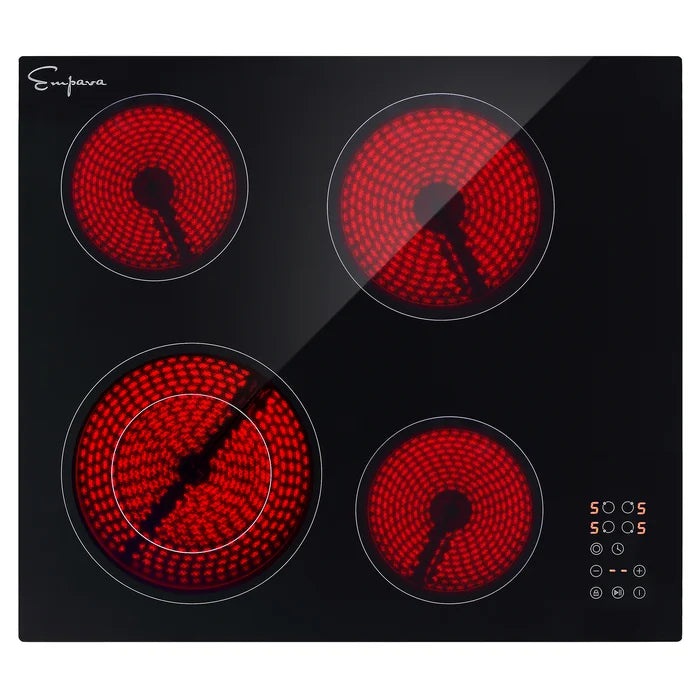 Empava 24" Electric Smooth Surface Radiant Cooktop with 4 Elements, EMPV-24REC11