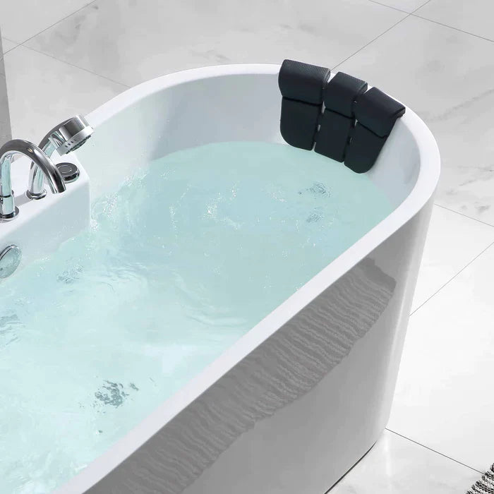 Empava 67" Freestanding Whirlpool Bathtub with Faucet, EMPV-67AIS01