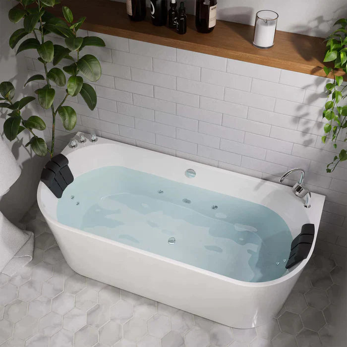 Empava 67" Freestanding Whirlpool Bathtub with Faucet, EMPV-67AIS07