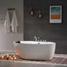 Empava 71" Freestanding Oval Whirlpool Bathtub with Faucet, EMPV-71AIS14