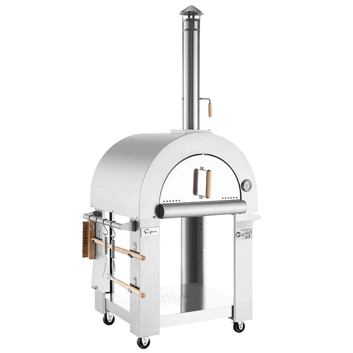 Empava Outdoor Wood Fired Pizza Oven in Stainless Steel, EMPV-PG01
