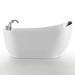 Empava 67" Freestanding Oval Whirlpool Acrylic Bathtub with Faucet, EMPV-67AIS05