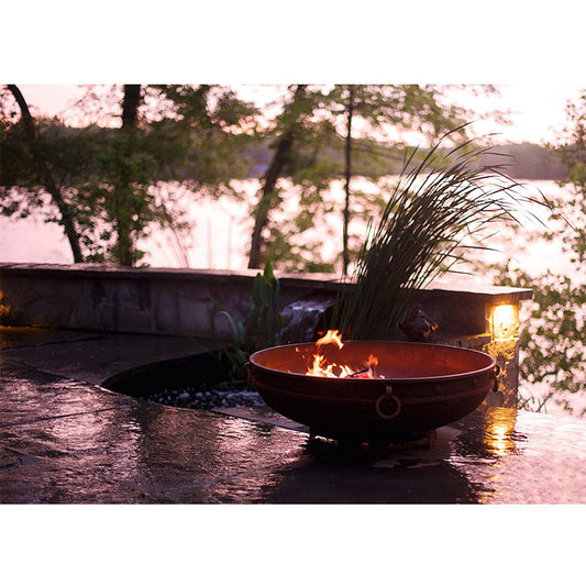 Fire Pit Art - Emperor Fire Pit - Burning at balcony