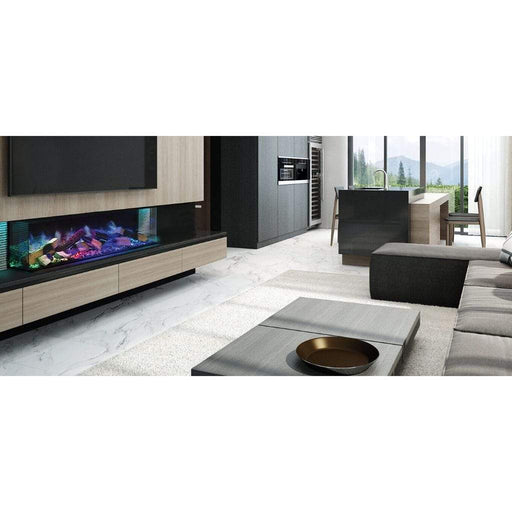 European Home 60" Linnea 3-Sided Built-In Electric Fireplace with Halo Burner Technology - EV-FP-Halo-LINNEA