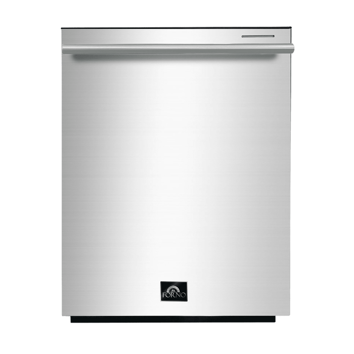 Forno Appliance Package - 36 Inch Pro Gas Range, Range Hood, Refrigerator, Microwave Drawer, Dishwasher, Wine Cooler, AP-FFSGS6260-36-W-9