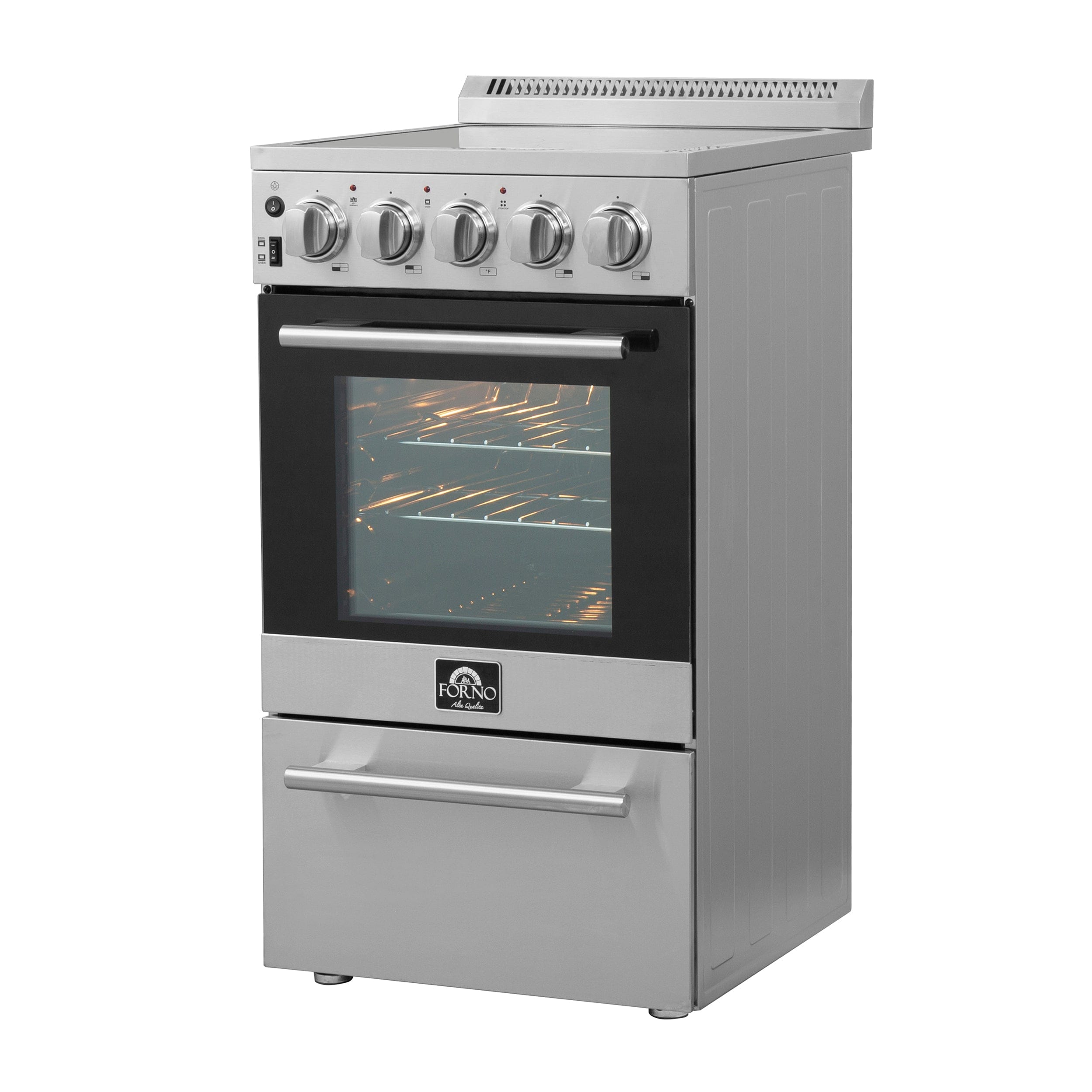 Forno 20″ Domiziano Electric Range • 4 Element Burners • FFSEL6052-20