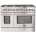 Forno Appliance Package - 48 Inch Dual Fuel Range, Dishwasher, 60 Inch Refrigerator, AP-FFSGS6156-48-5