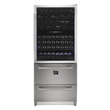 Forno 30 in. 144 Bottle & 200 Can Triple Zone Wine Cooler, FWCDR6661-30S