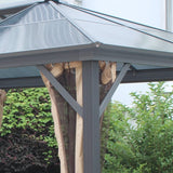 Outsunny 12' x 10' Hardtop Gazebo Aluminum Frame - 84C-291V01