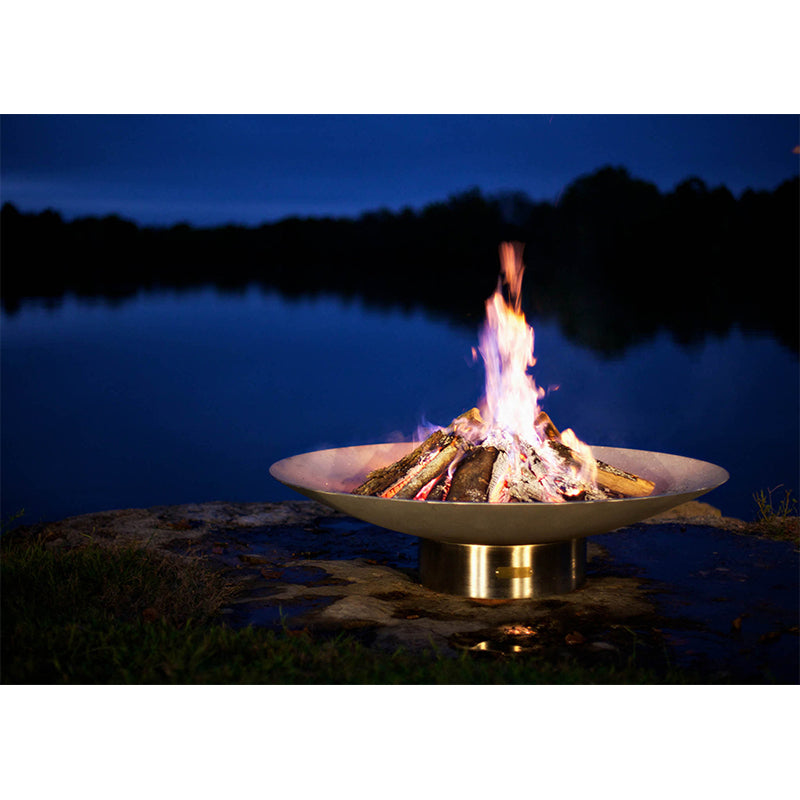 Fire Pit Art Bella Vita Fire Pit_wood burning at night