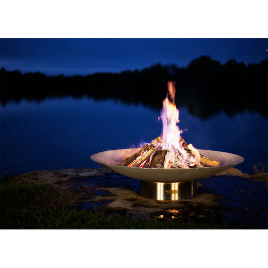 Fire Pit Art Bella Vita Fire Pit_wood burning at night