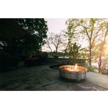 Fire Pit Art Fire Surfer Fire Pit - burning at balcony (day)