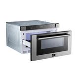 Forno Appliance Package - 48 Inch Dual Fuel Range, 60 Inch Refrigerator, Microwave Drawer, Dishwasher, AP-FFSGS6156-48-7