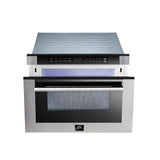 Forno Appliance Package - 48 Inch Gas Range, 60 Inch Refrigerator, Microwave Drawer, Dishwasher, AP-FFSGS6244-48-7