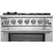 Forno Appliace Package - 36 Inch Gas Burner/Electric Oven Pro Range, Wall Mount Range Hood, Refrigerator, Microwave Drawer, Dishwasher, AP-FFSGS6187-36-W-8