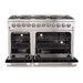 Forno 48 Inch Professional Freestanding Dual Fuel Range in Black, FFSGS6156-48BLK