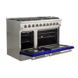 Forno 48 Inch Professional Freestanding Gas Range in Blue, FFSGS6244-48BLU