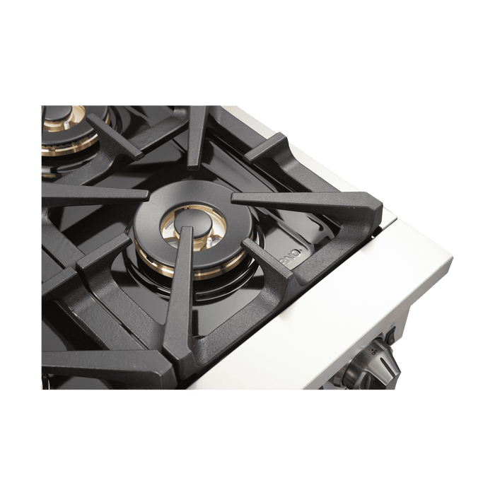 Forno 48 Inch Professional Freestanding Dual Fuel Range in Black, FFSGS6187-48BLK