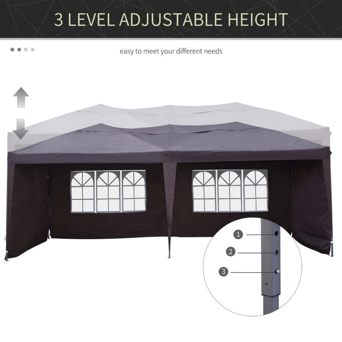 Outsunny 10' x 20' Outdoor Gazebo Canopy Party Wedding Party Tent - 84C-117CF