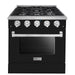 Hallman BOLD 30" 4.2 Cu.Ft. 4 Burner Freestanding Dual Fuel Range and Electric Oven - HBRDF30